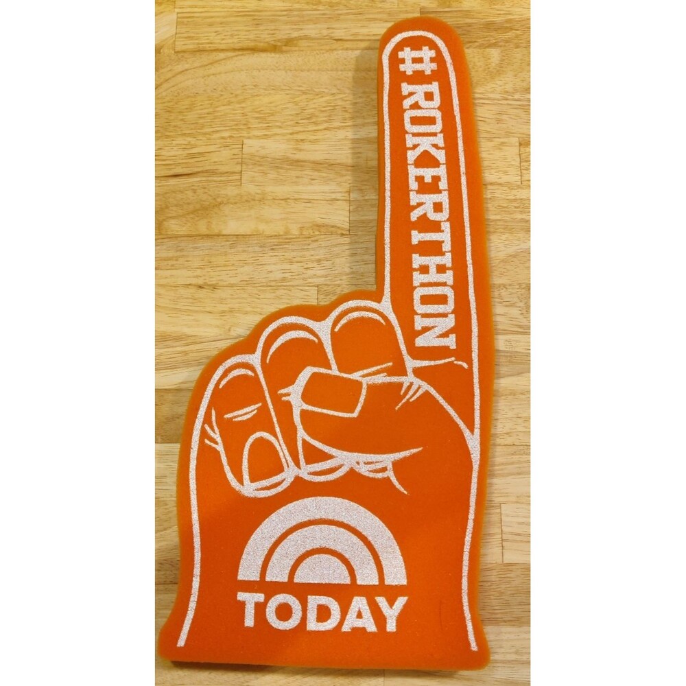 Vintage Rokerthon Today Show, Foam Finger, Orange and White-Today Show